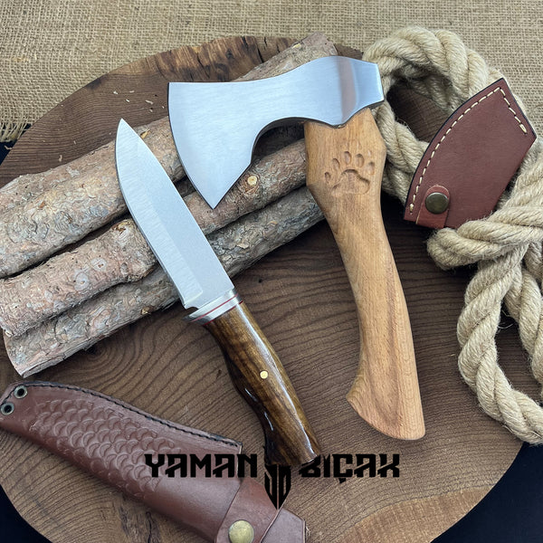 Bushcraft Kamp Balta ve Bıçak Seti